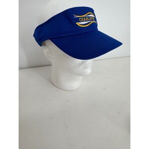 Headshots Charlotte Blue Visor Cap Embroidered Yellow Swoosh Adjustable Strap‎